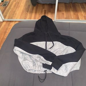 Black cropped hoodie